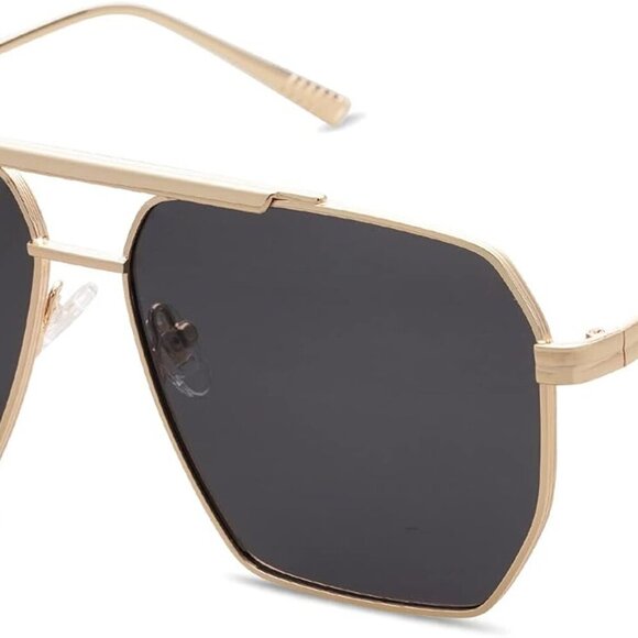 Oversized Polarized Sunglasses Women Men Vintage Metal Large Shades Cool UV - Picture 1 of 6